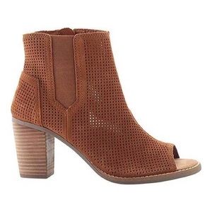 NIB TOMS Majorca Peep Toe booties
